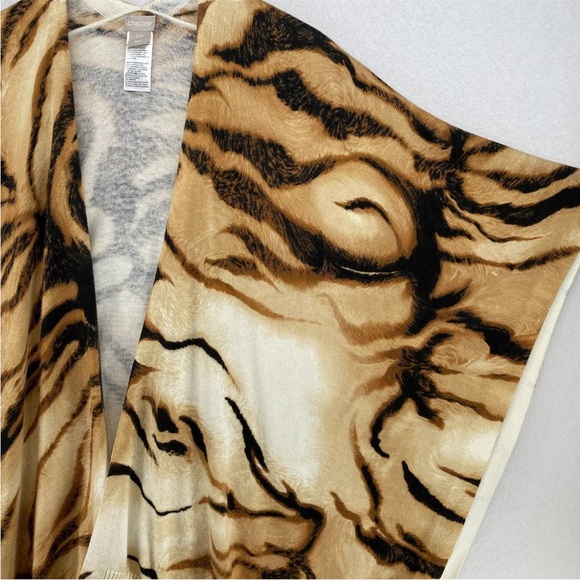 Chico’s Tiger print Ruana wrap - Picture 11 of 12